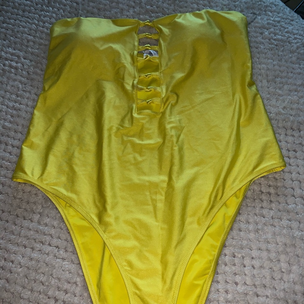 Yellow bathing suit